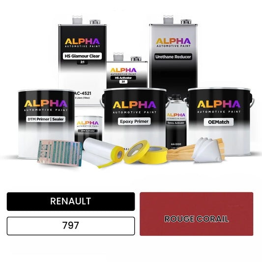 RENAULT ROUGE CORAIL 797 OEMatch Vehicle Paint Kit