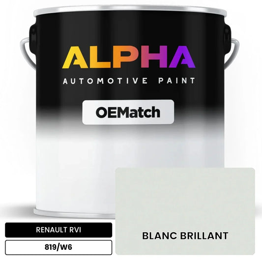 RENAULT RVI BLANC BRILLANT 819/W6 OEMatch Basecoat
