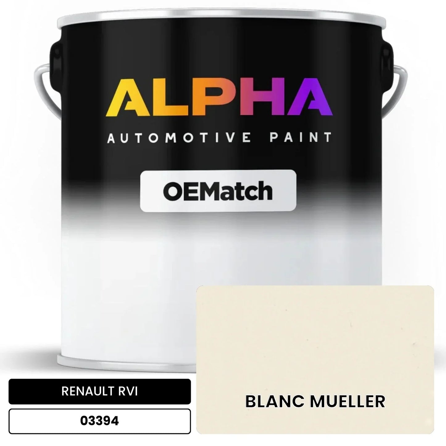 RENAULT RVI BLANC MUELLER 03394 OEMatch Basecoat