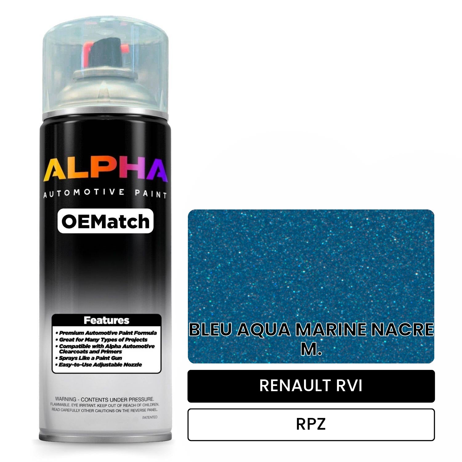 RENAULT RVI BLEU AQUA MARINE NACRE M. RPZ OEMatch Spraycan