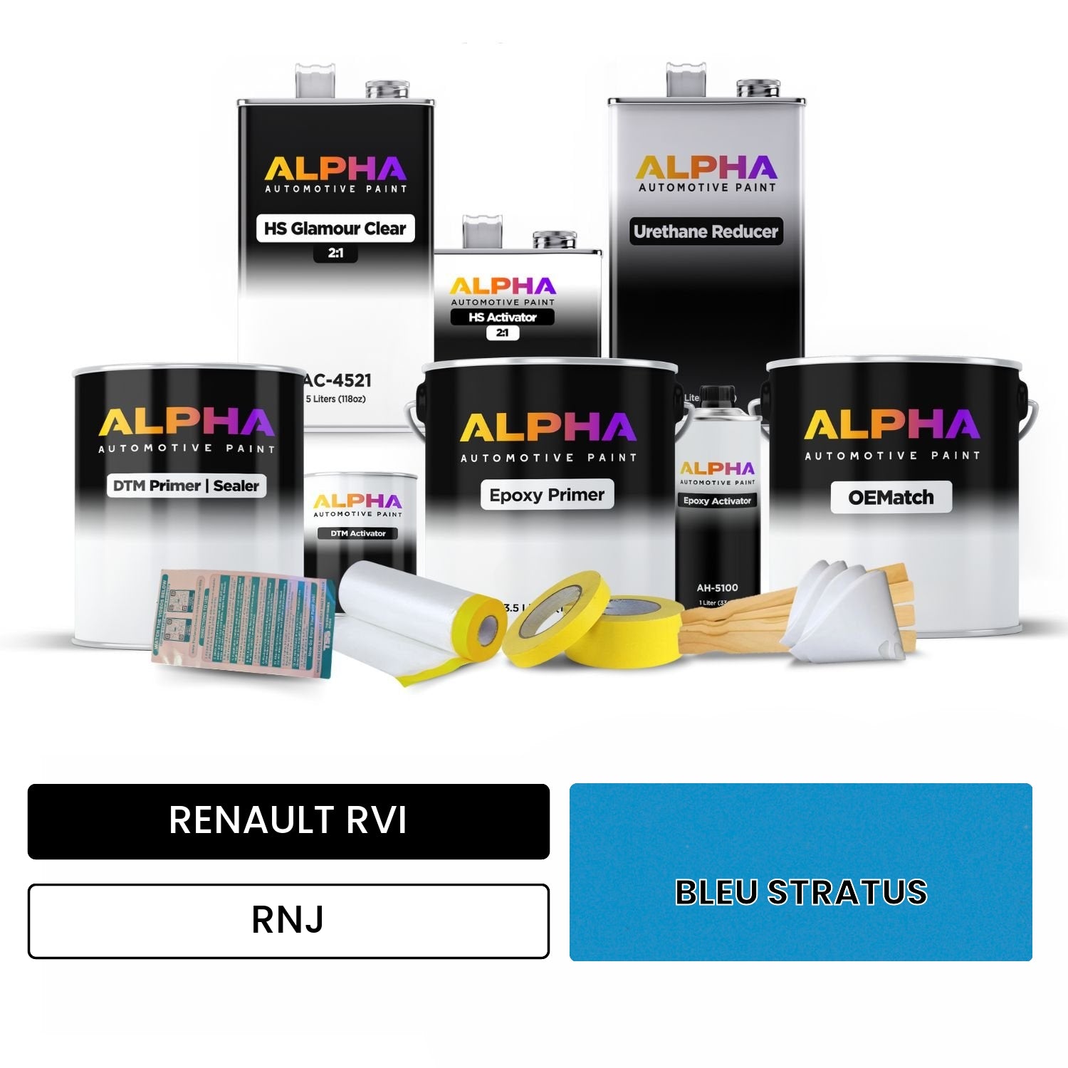 RENAULT RVI BLEU STRATUS RNJ OEMatch Vehicle Paint Kit