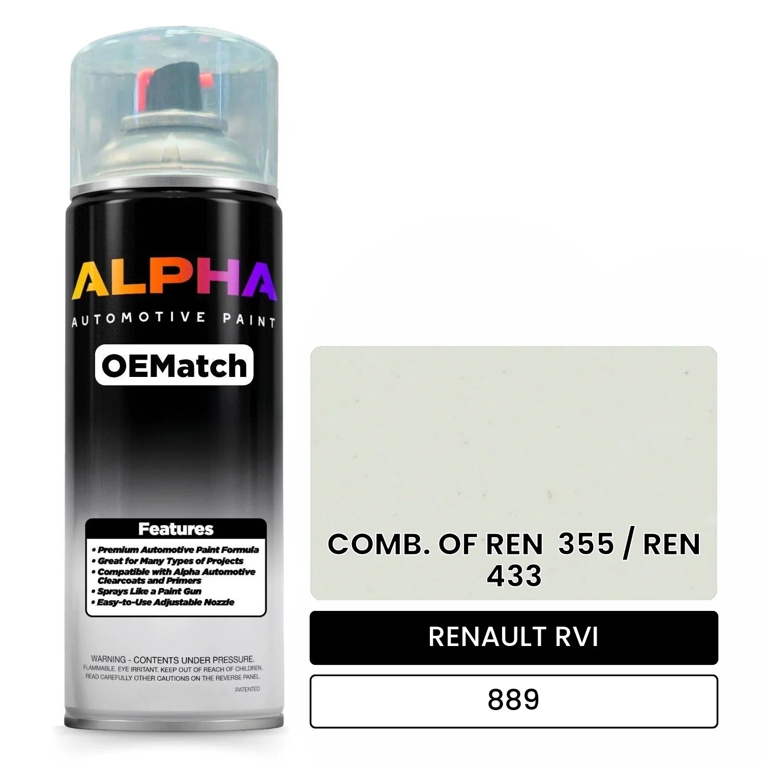 RENAULT RVI COMB. OF REN  355 / REN  433 889 OEMatch Spraycan
