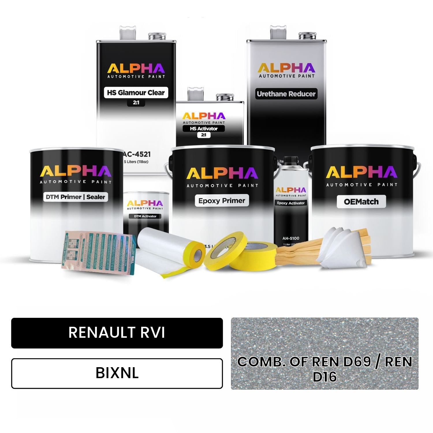RENAULT RVI COMB. OF REN D69 / REN D16 BIXNL OEMatch Vehicle Paint Kit