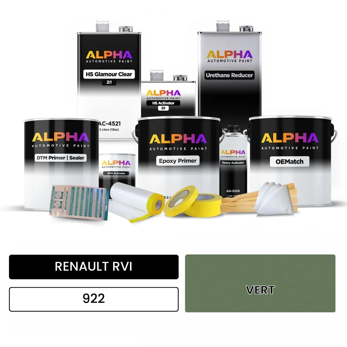 RENAULT RVI VERT 922 OEMatch Vehicle Paint Kit