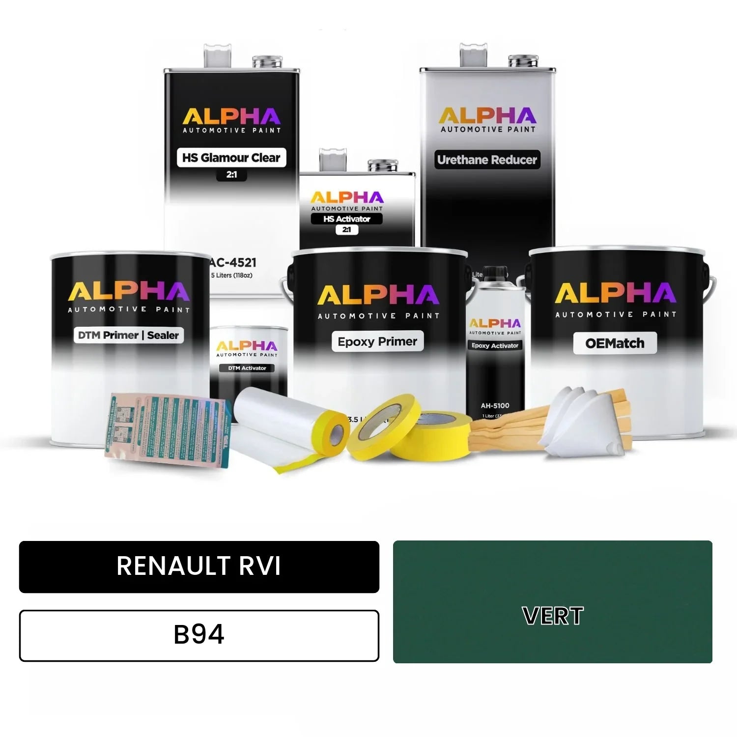 RENAULT RVI VERT B94 OEMatch Vehicle Paint Kit