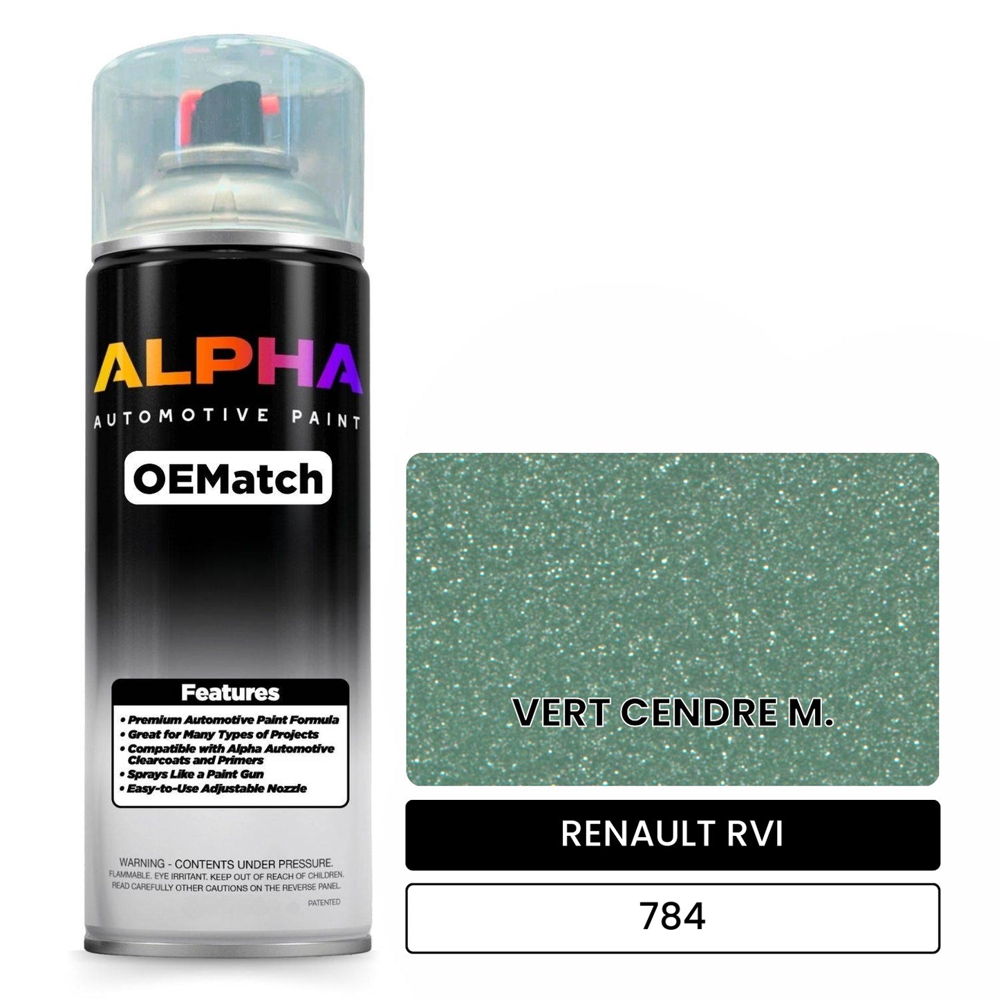 RENAULT RVI VERT CENDRE M. 784 OEMatch Spraycan