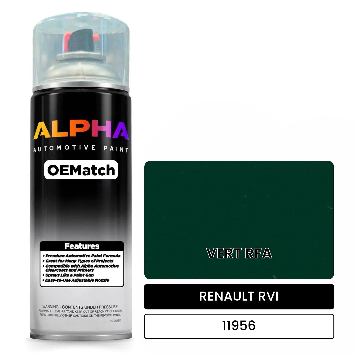 RENAULT RVI VERT RFA 11956 OEMatch Spraycan