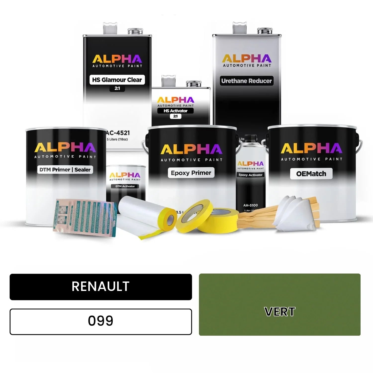 RENAULT VERT 099 OEMatch Vehicle Paint Kit