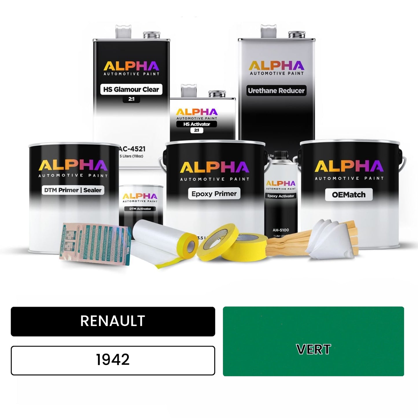 RENAULT VERT 1942 OEMatch Vehicle Paint Kit