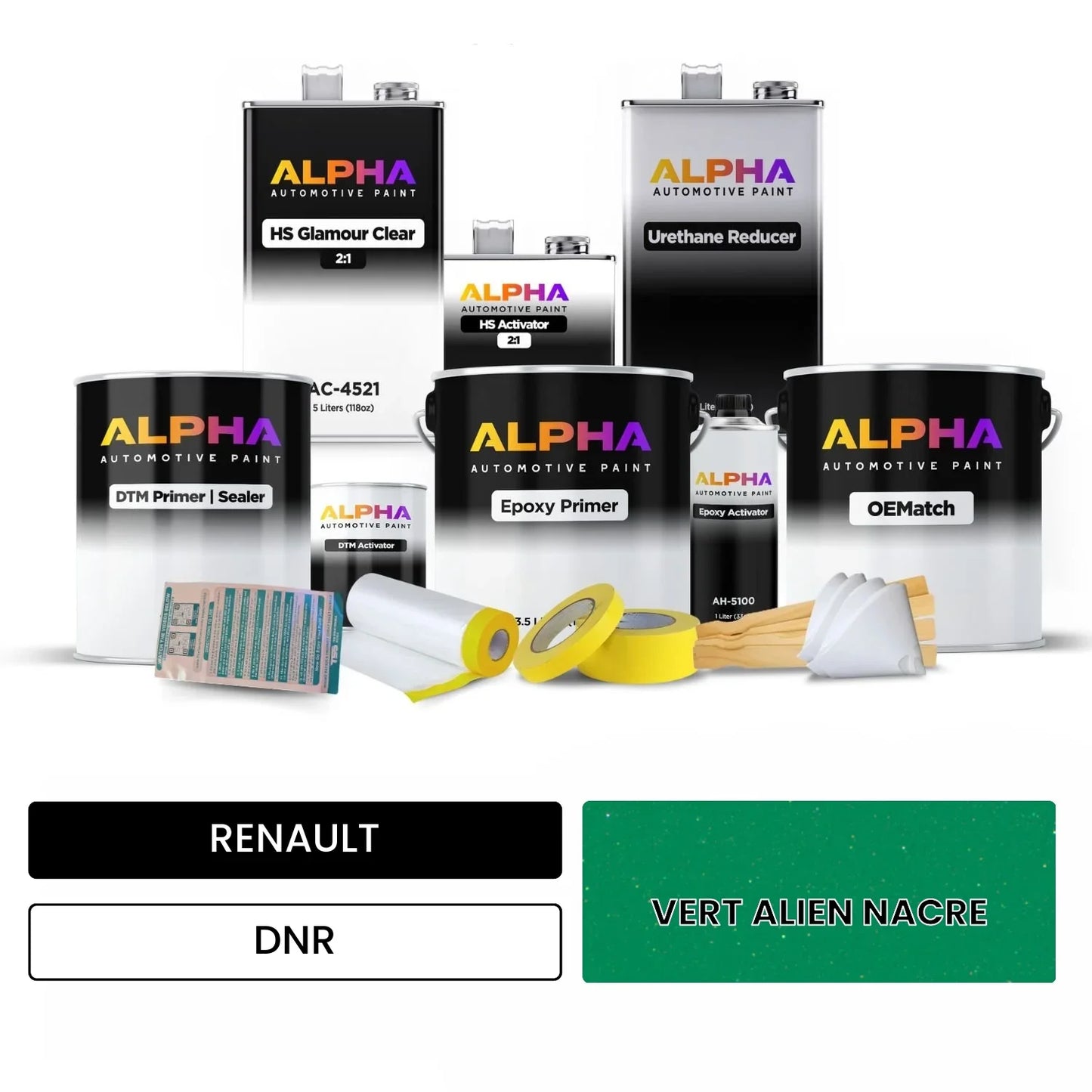 RENAULT VERT ALIEN NACRE DNR OEMatch Vehicle Paint Kit