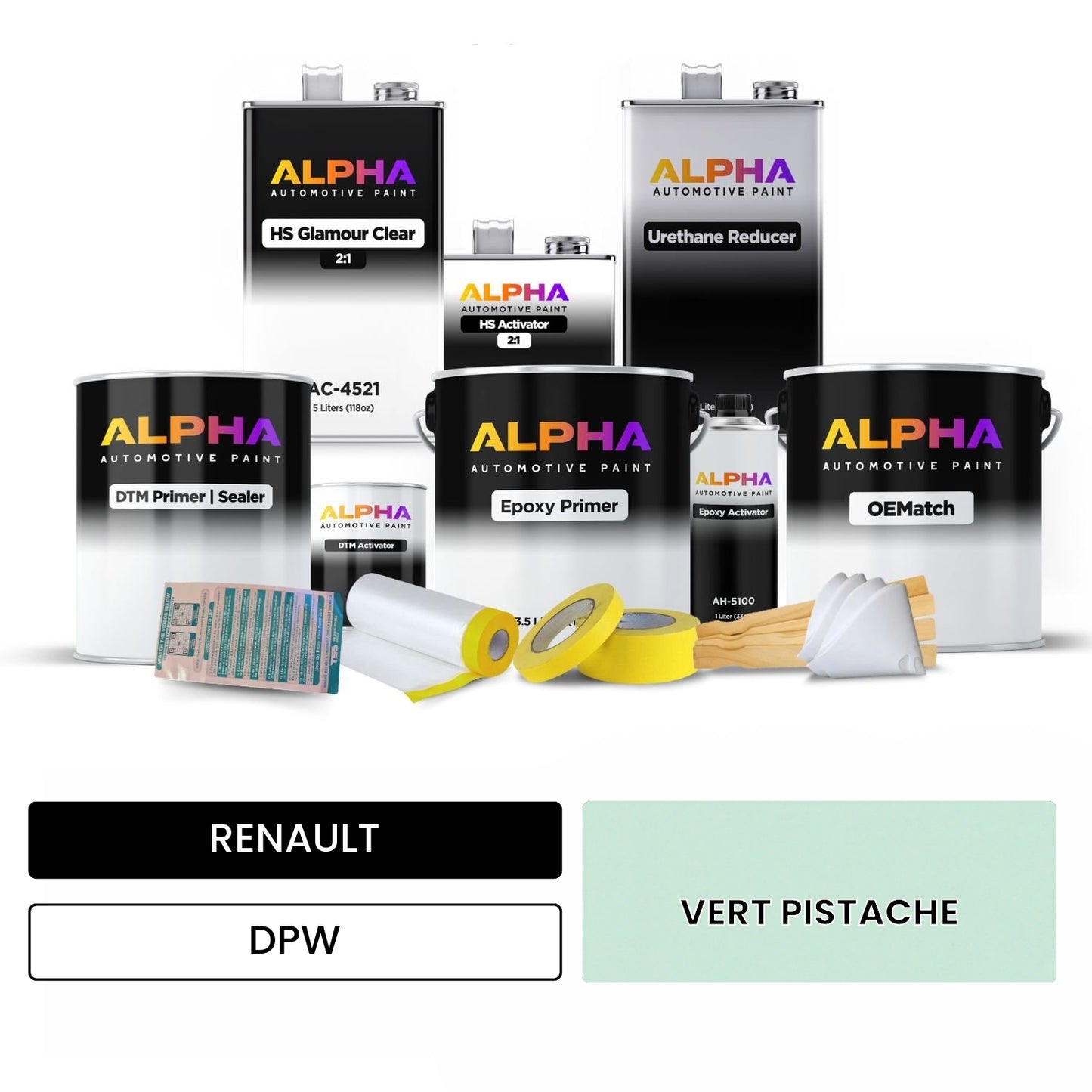 RENAULT VERT PISTACHE DPW OEMatch Vehicle Paint Kit