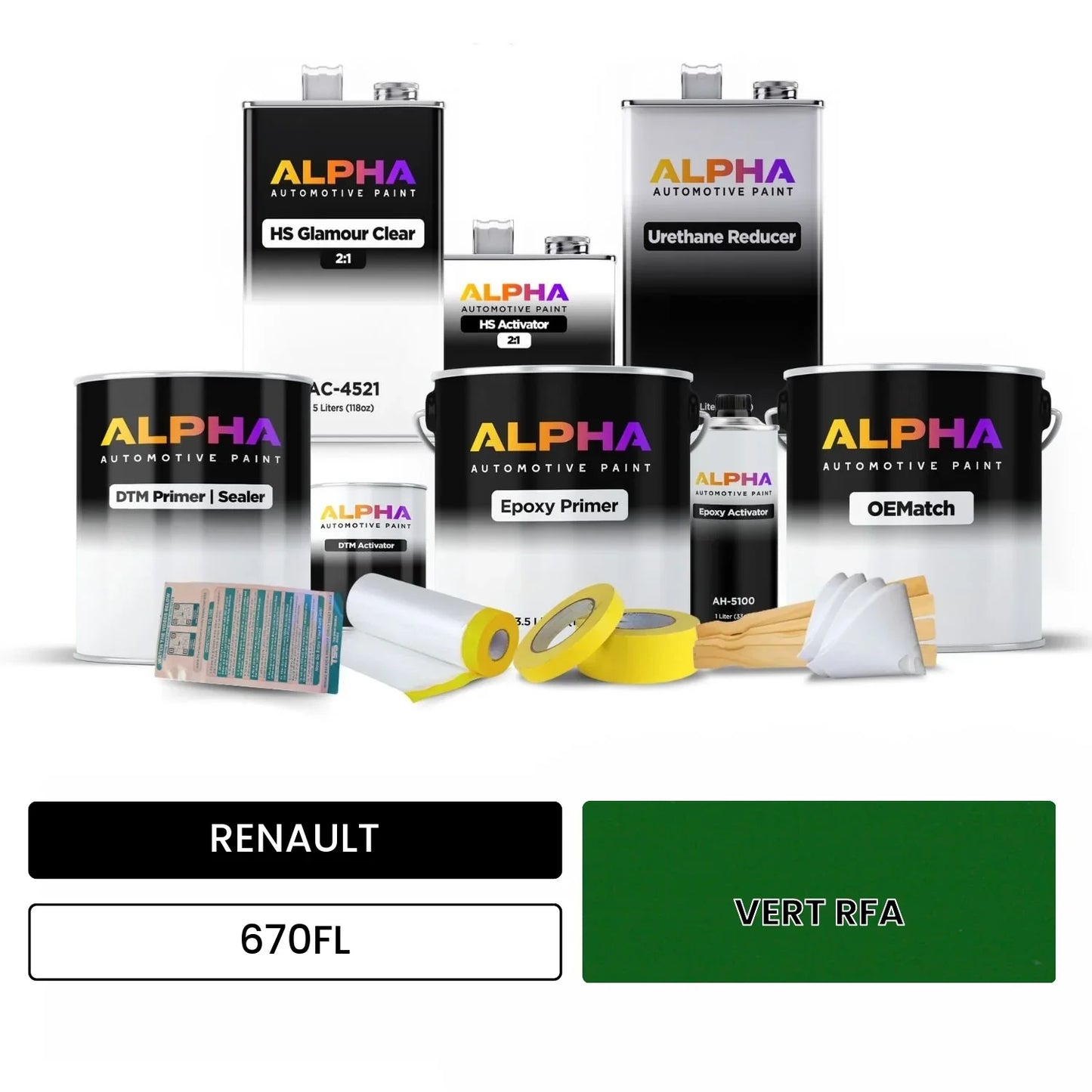 RENAULT VERT RFA 670FL OEMatch Vehicle Paint Kit