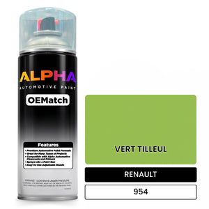 RENAULT VERT TILLEUL 954 | OEMatch Automotive Spraycan
