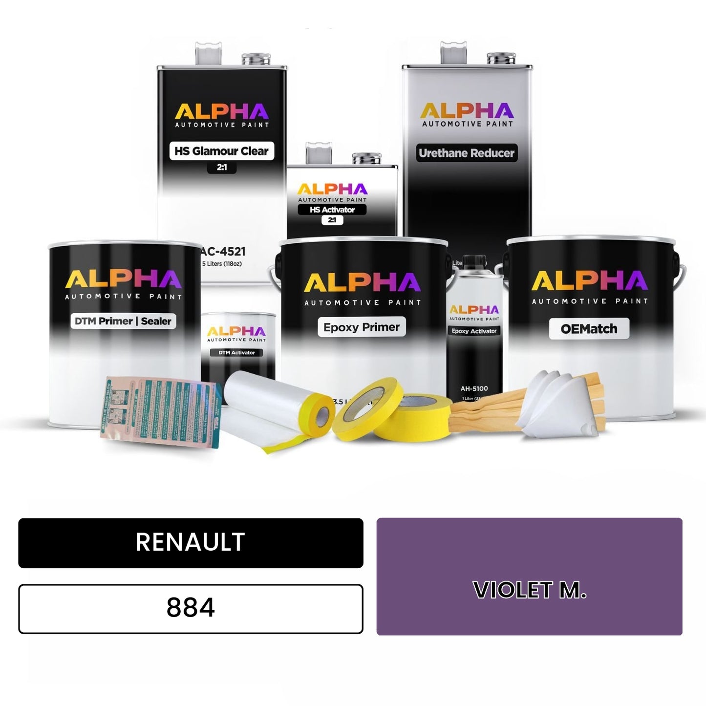 RENAULT VIOLET M. 884 OEMatch Vehicle Paint Kit