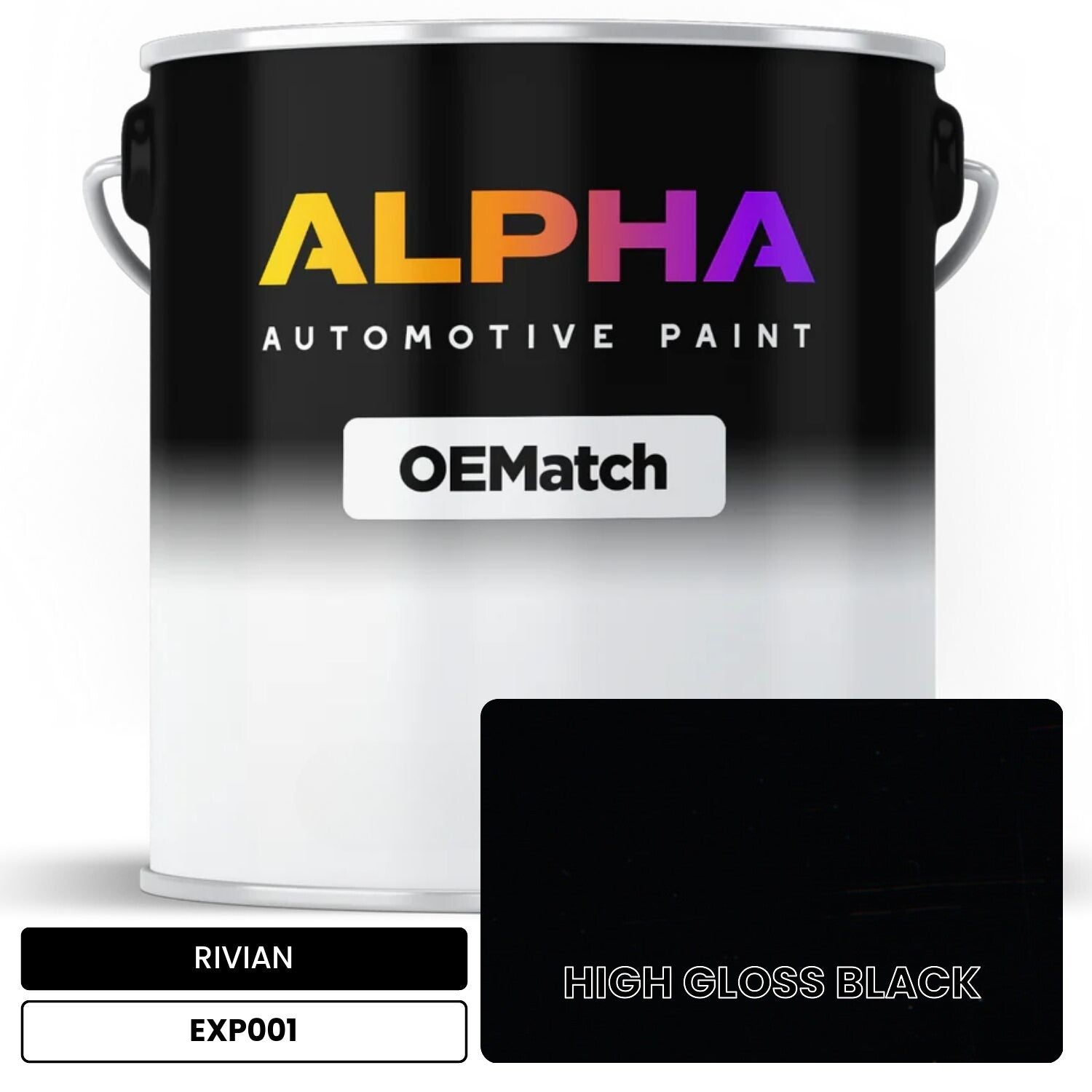 RIVIAN HIGH GLOSS BLACK EXP001 OEMatch Basecoat