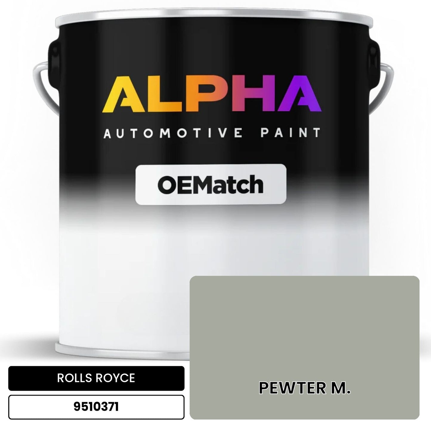 ROLLS ROYCE PEWTER M. 9510371 OEMatch Basecoat