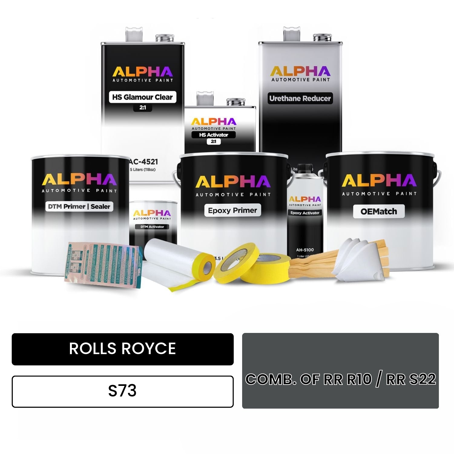 ROLLS ROYCE COMB. OF RR R10 / RR S22 S73 OEMatch Vehicle Paint Kit