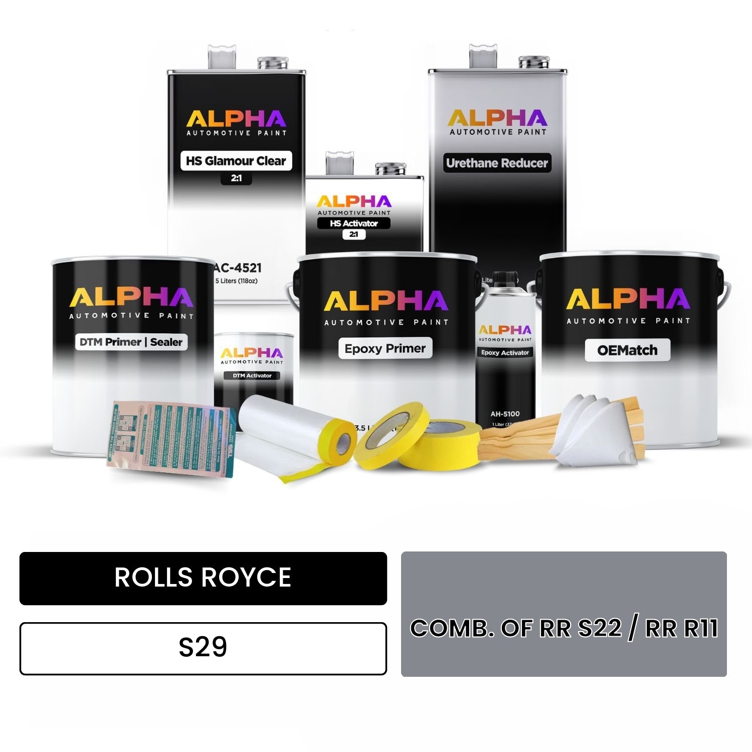 ROLLS ROYCE COMB. OF RR S22 / RR R11 S29 OEMatch Vehicle Paint Kit