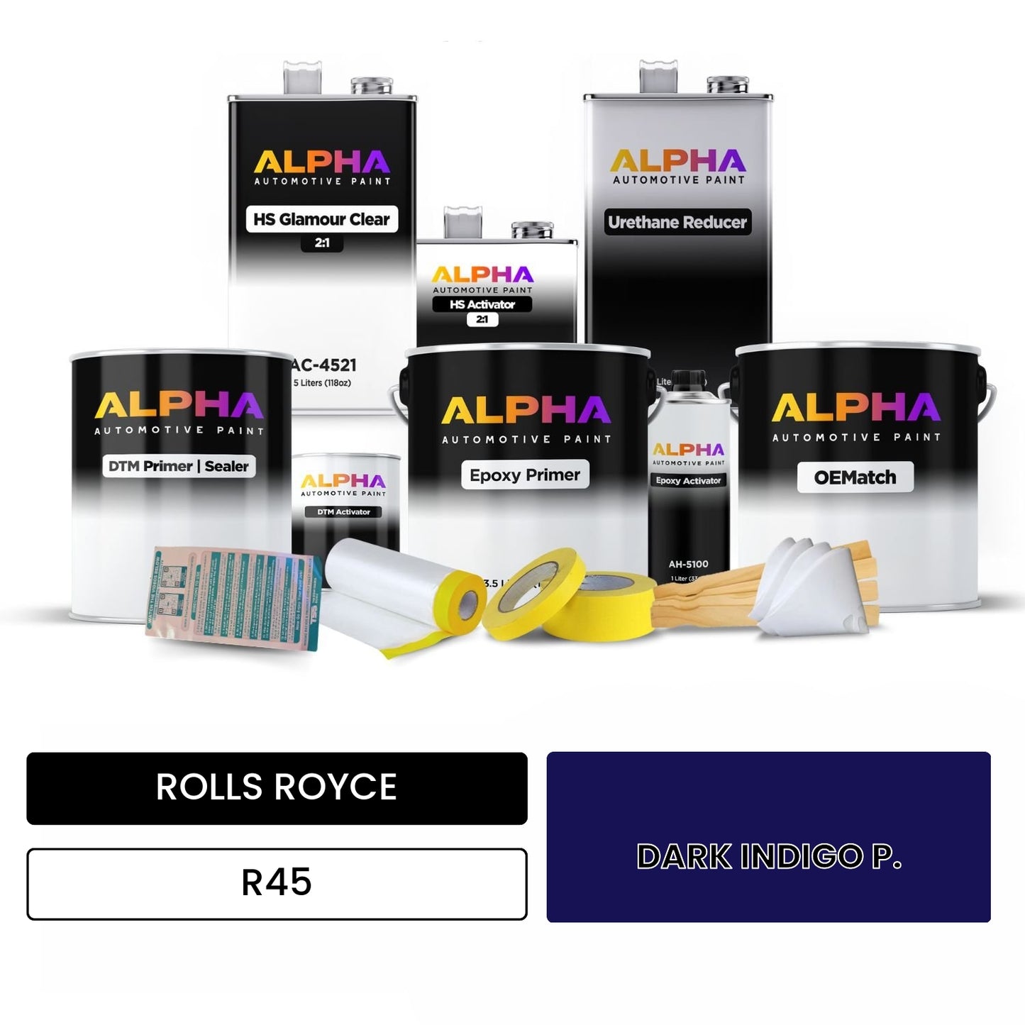 ROLLS ROYCE DARK INDIGO P. R45 OEMatch Vehicle Paint Kit