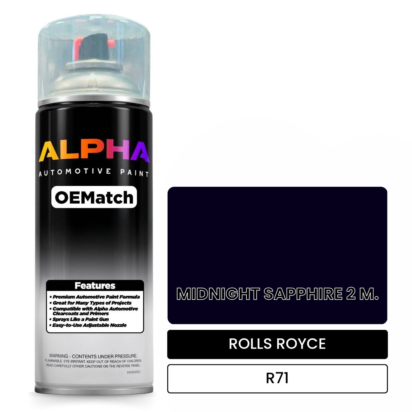 ROLLS ROYCE MIDNIGHT SAPPHIRE 2 M. R71 OEMatch Spraycan