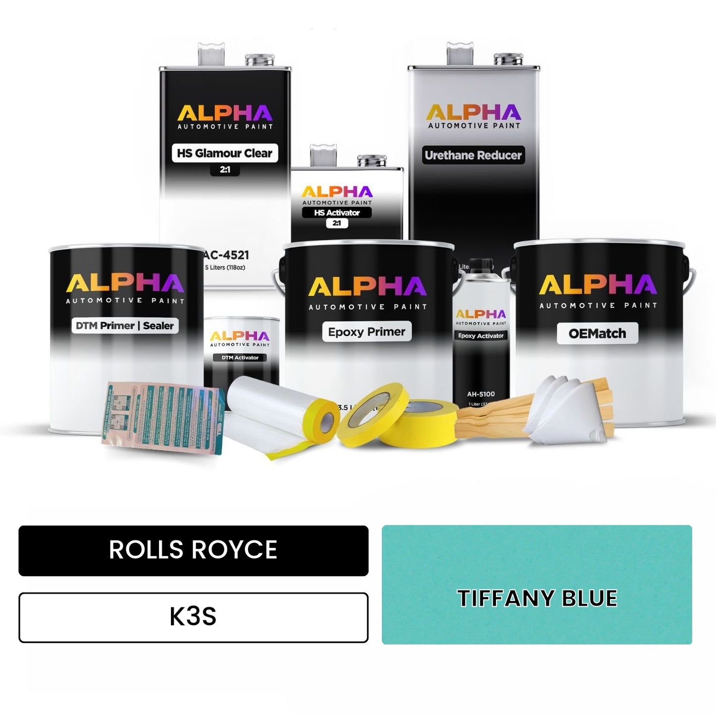 ROLLS ROYCE TIFFANY BLUE K3S OEMatch Vehicle Paint Kit