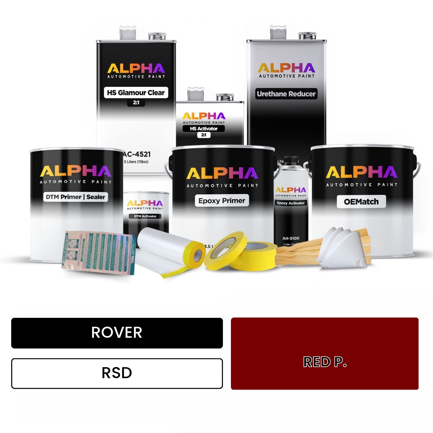 ROVER RED P. RSD OEMatch Vehicle Paint Kit