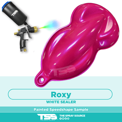 Roxy Pre-Sprayed Speedshape Paint Sample (White Ground Coat) - The Spray Source - Alpha Pigments
