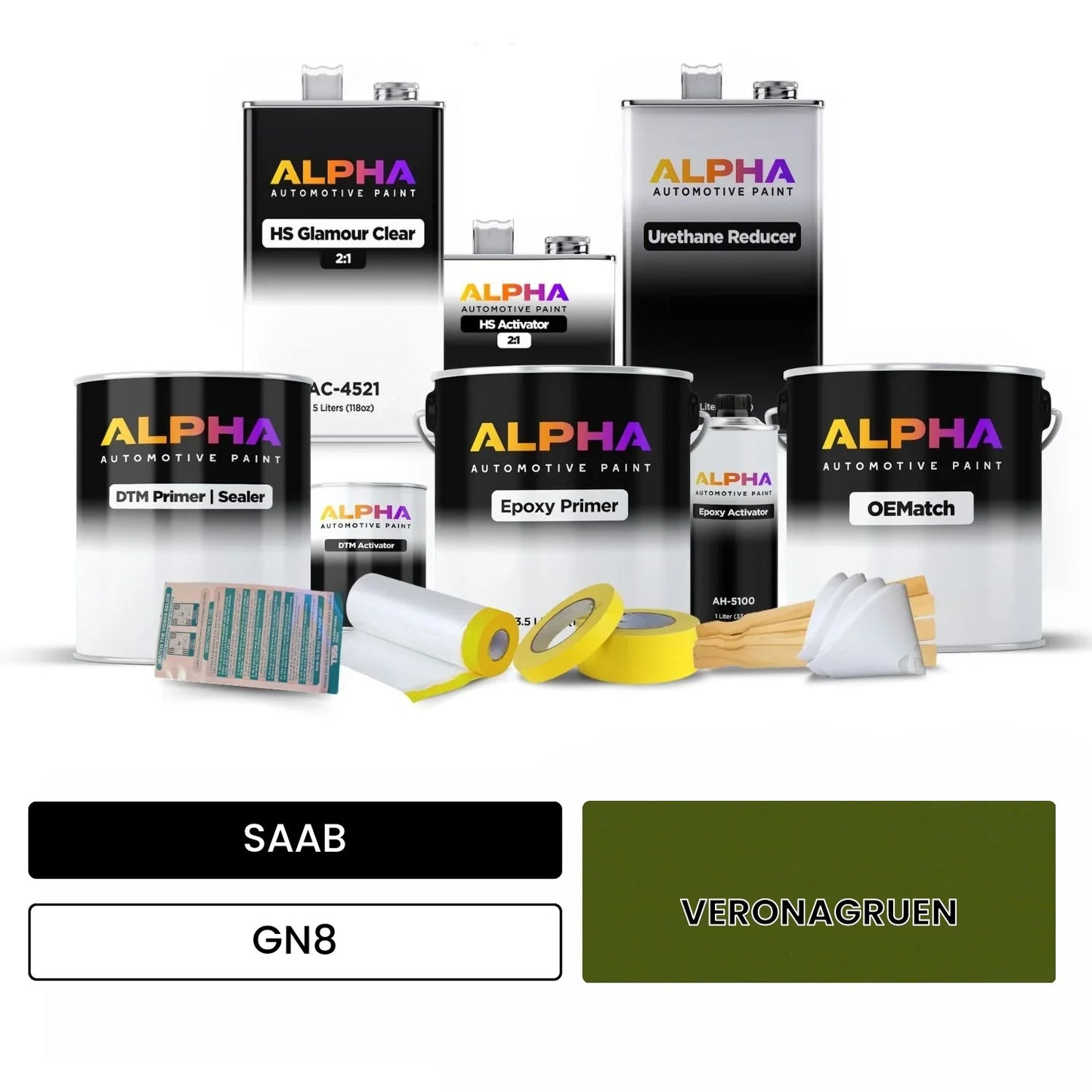 SAAB VERONAGRUEN GN8 OEMatch Vehicle Paint Kit