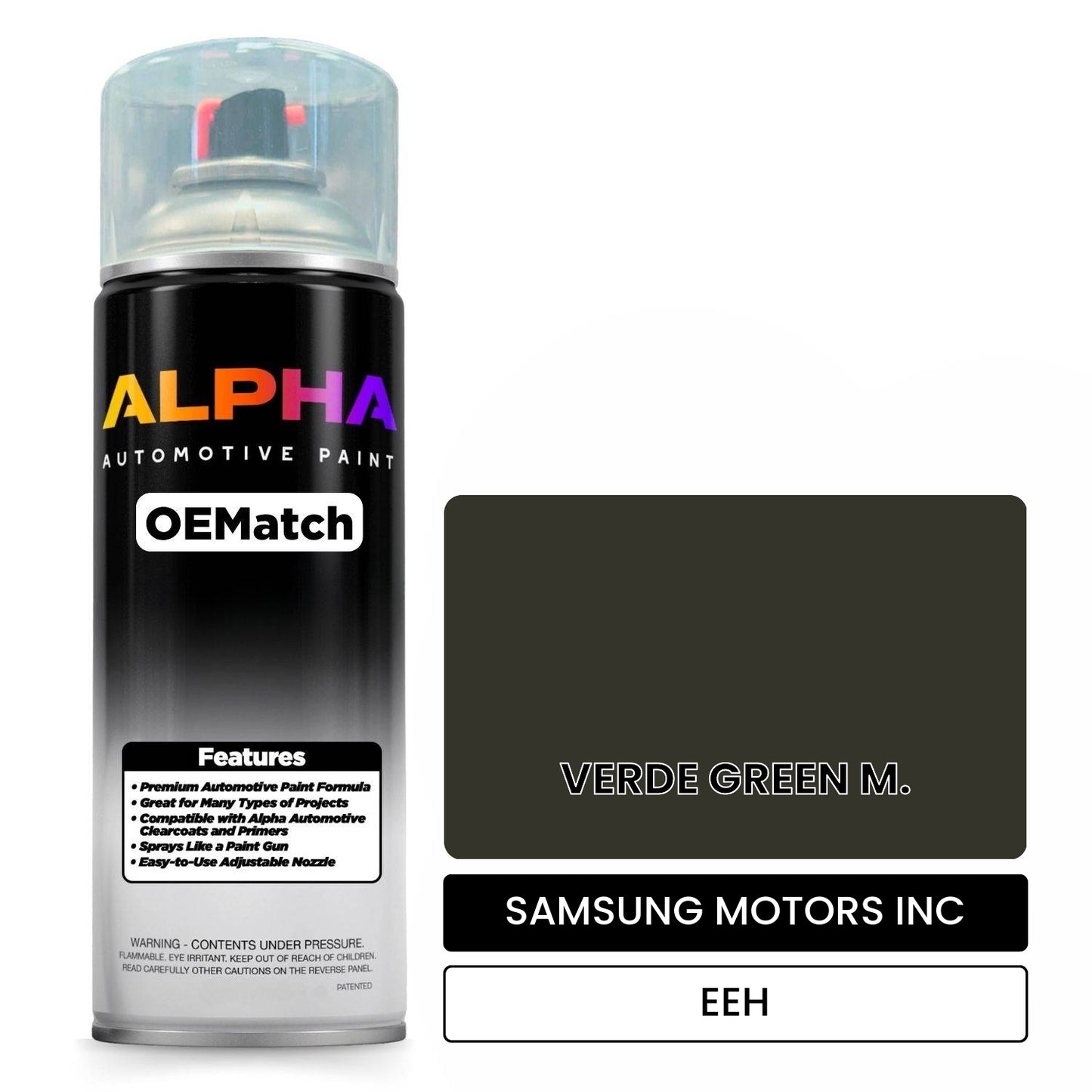 SAMSUNG MOTORS INC VERDE GREEN M. EEH OEMatch Spraycan