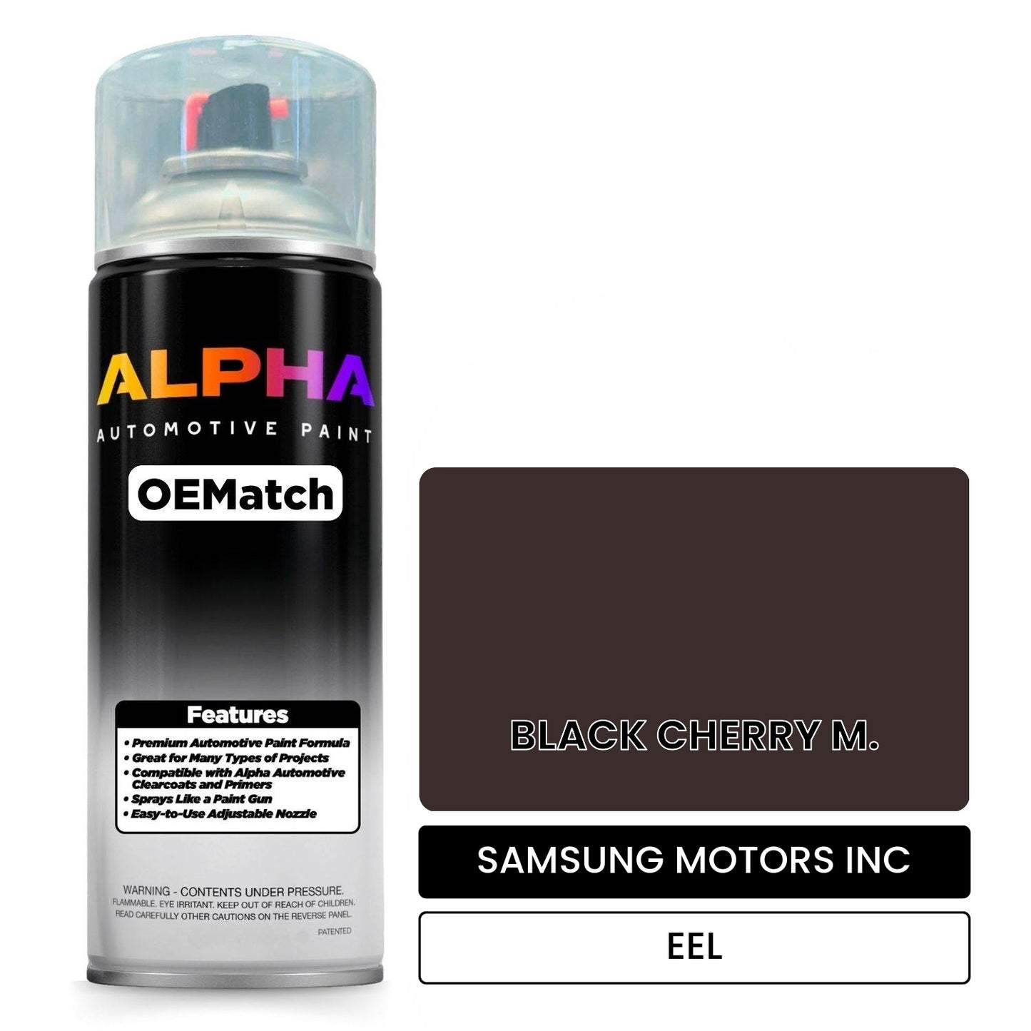 SAMSUNG MOTORS INC BLACK CHERRY M. EEL OEMatch Spraycan