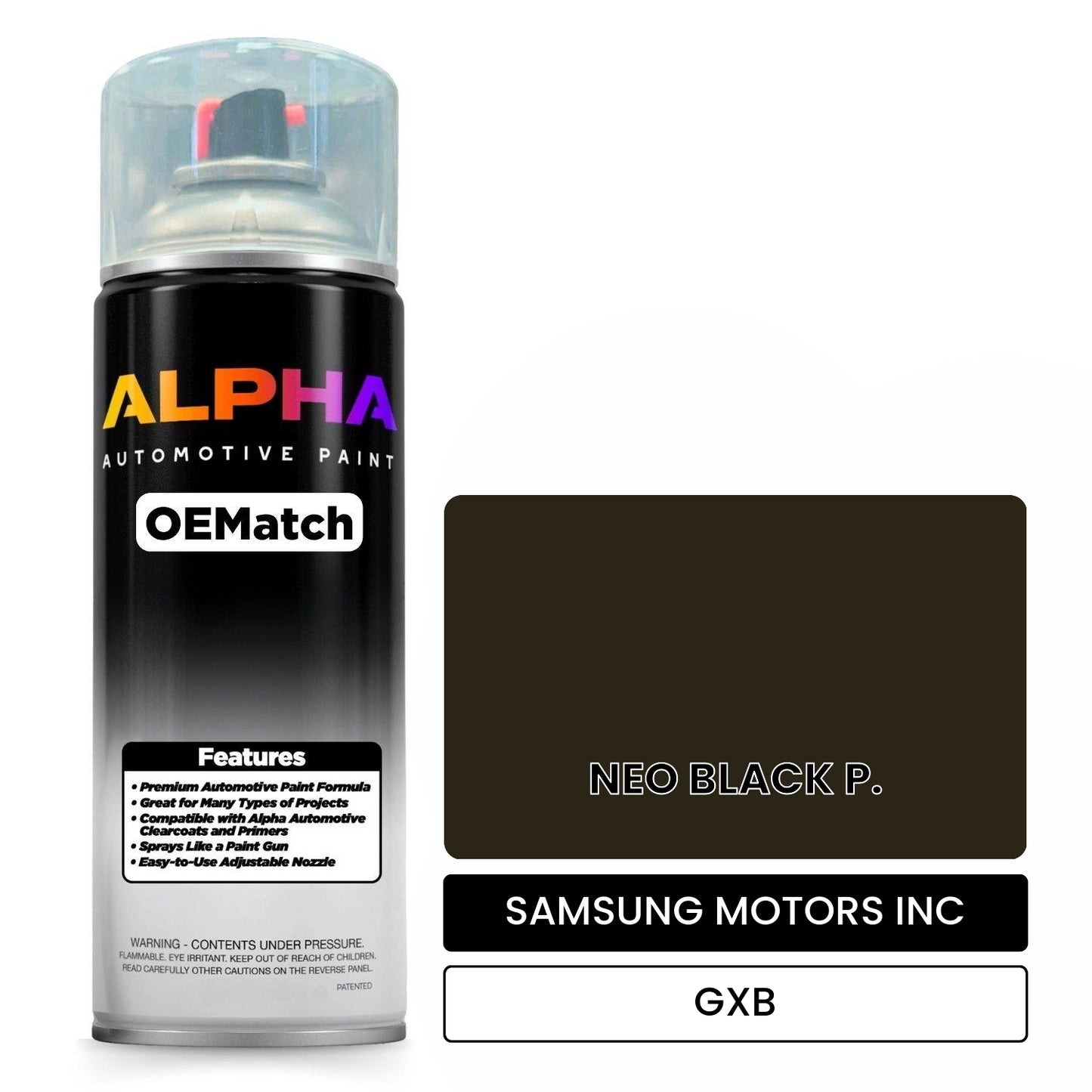SAMSUNG MOTORS INC NEO BLACK P. GXB OEMatch Spraycan