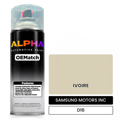 SAMSUNG MOTORS INC IVOIRE D16 | OEMatch Automotive Spraycan