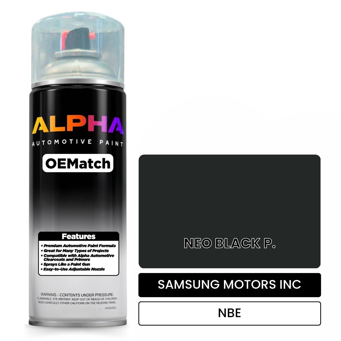 SAMSUNG MOTORS INC NEO BLACK P. NBE OEMatch Spraycan