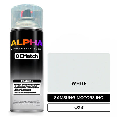 SAMSUNG MOTORS INC WHITE QXB | OEMatch Automotive Spraycan