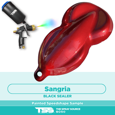Sangria Pre-Sprayed Speedshape Paint Sample (Black Ground Coat) - The Spray Source - Tamco Paint