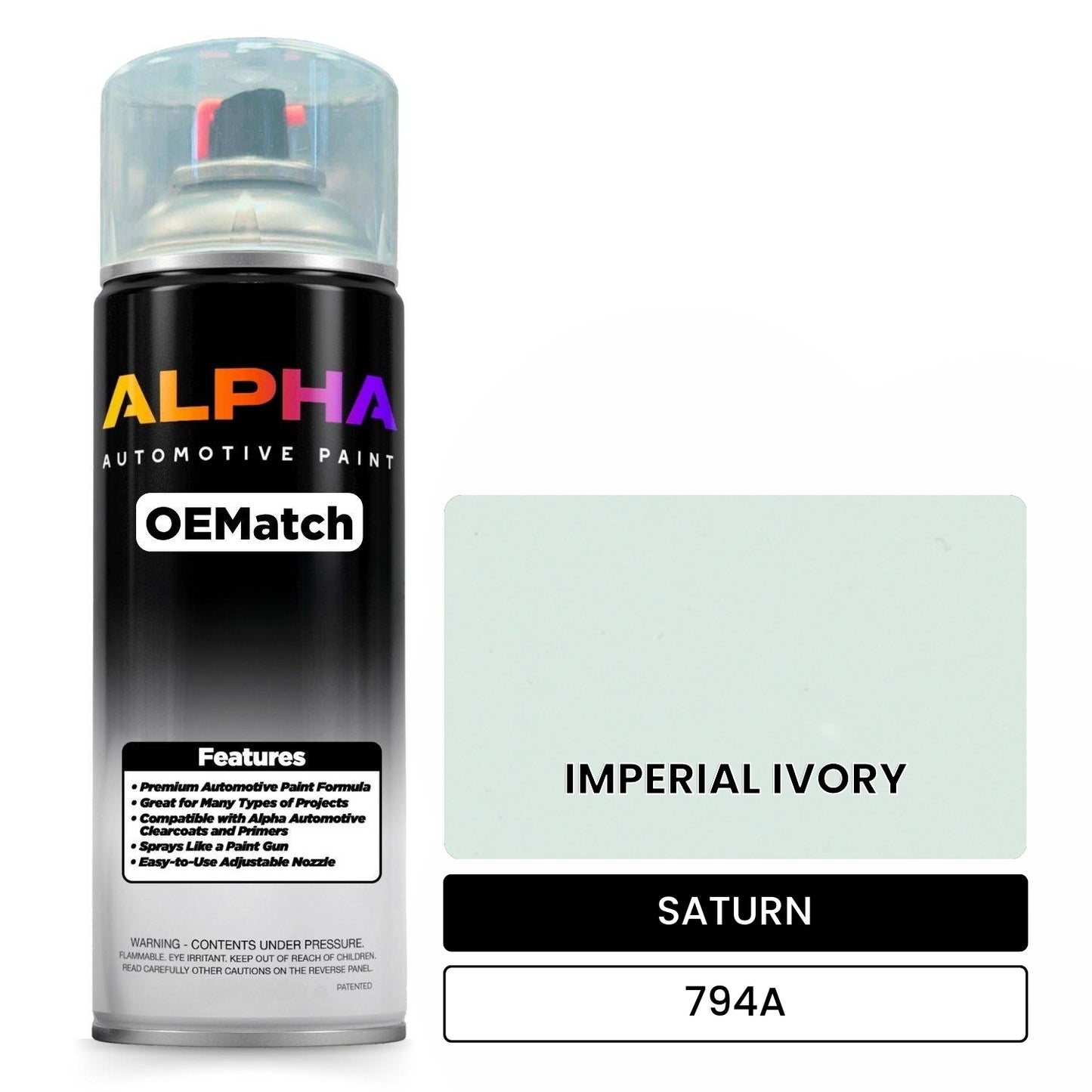 SATURN IMPERIAL IVORY 794A OEMatch Spraycan