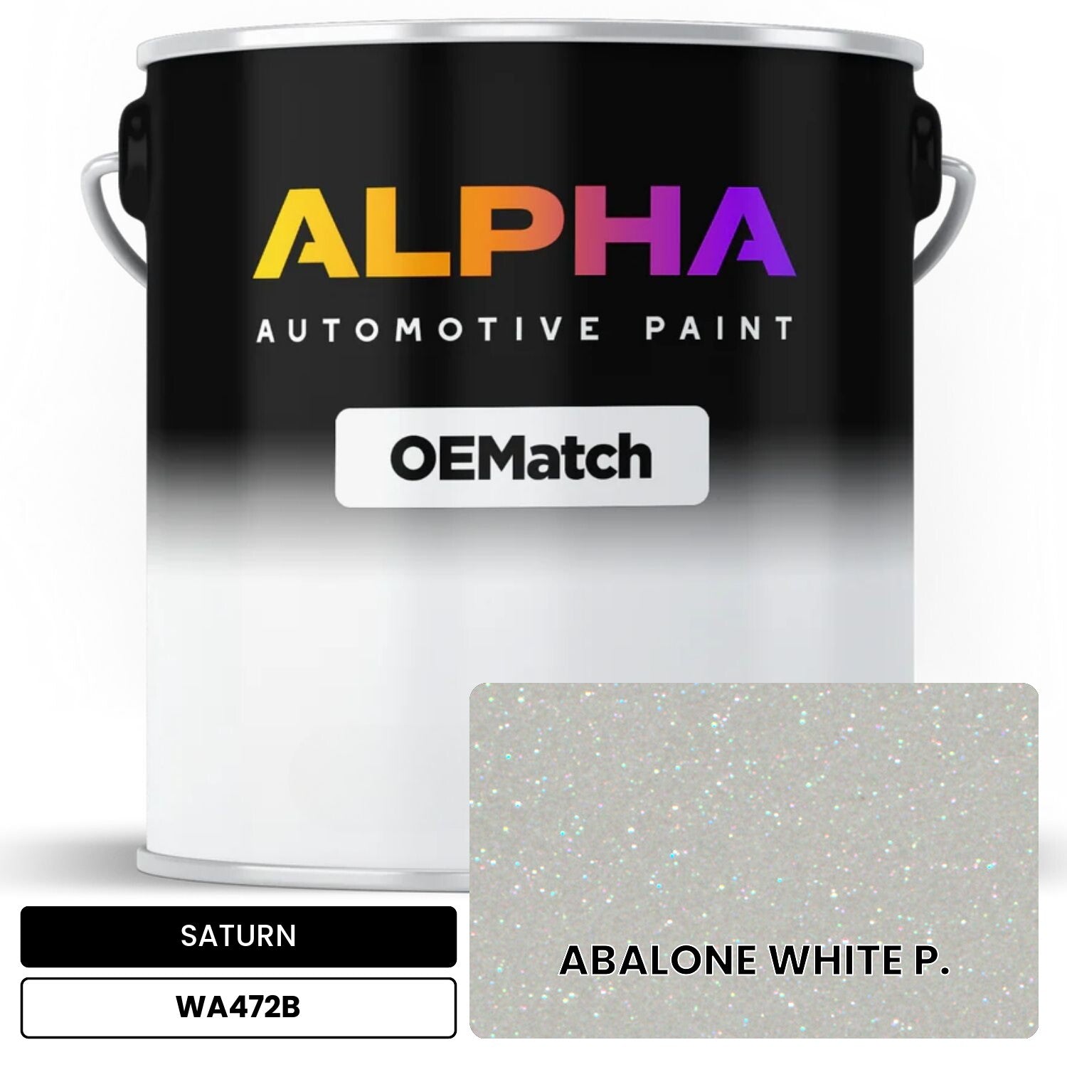SATURN ABALONE WHITE P. WA472B OEMatch Basecoat