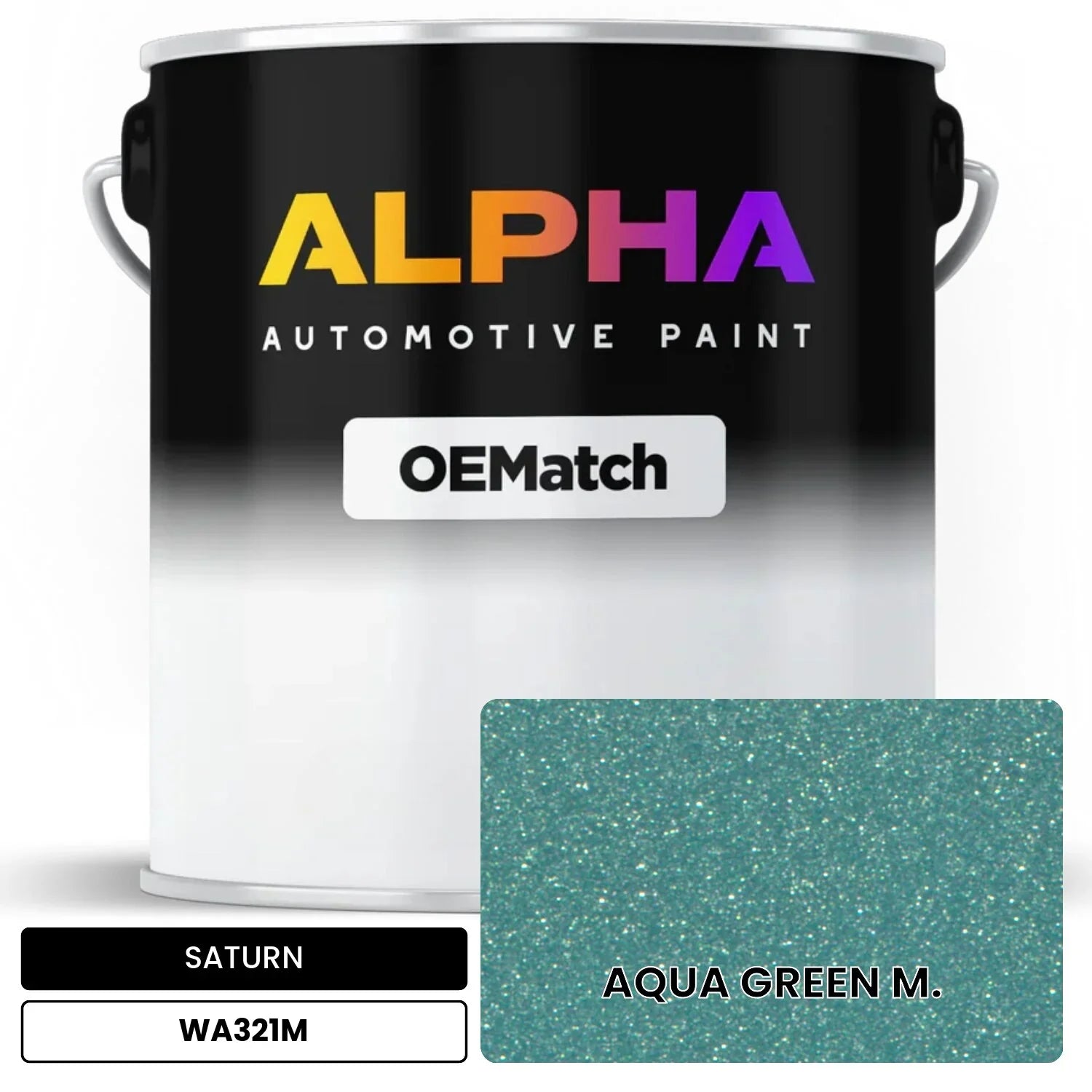 SATURN AQUA GREEN M. WA321M OEMatch Basecoat