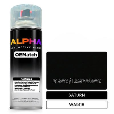SATURN BLACK / LAMP BLACK WA5118 | OEMatch Automotive Spraycan