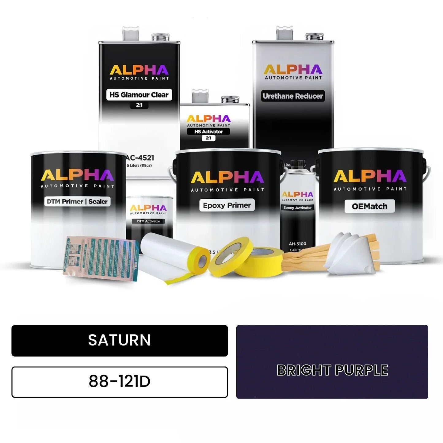 SATURN BRIGHT PURPLE 88-121D OEMatch Vehicle Paint Kit