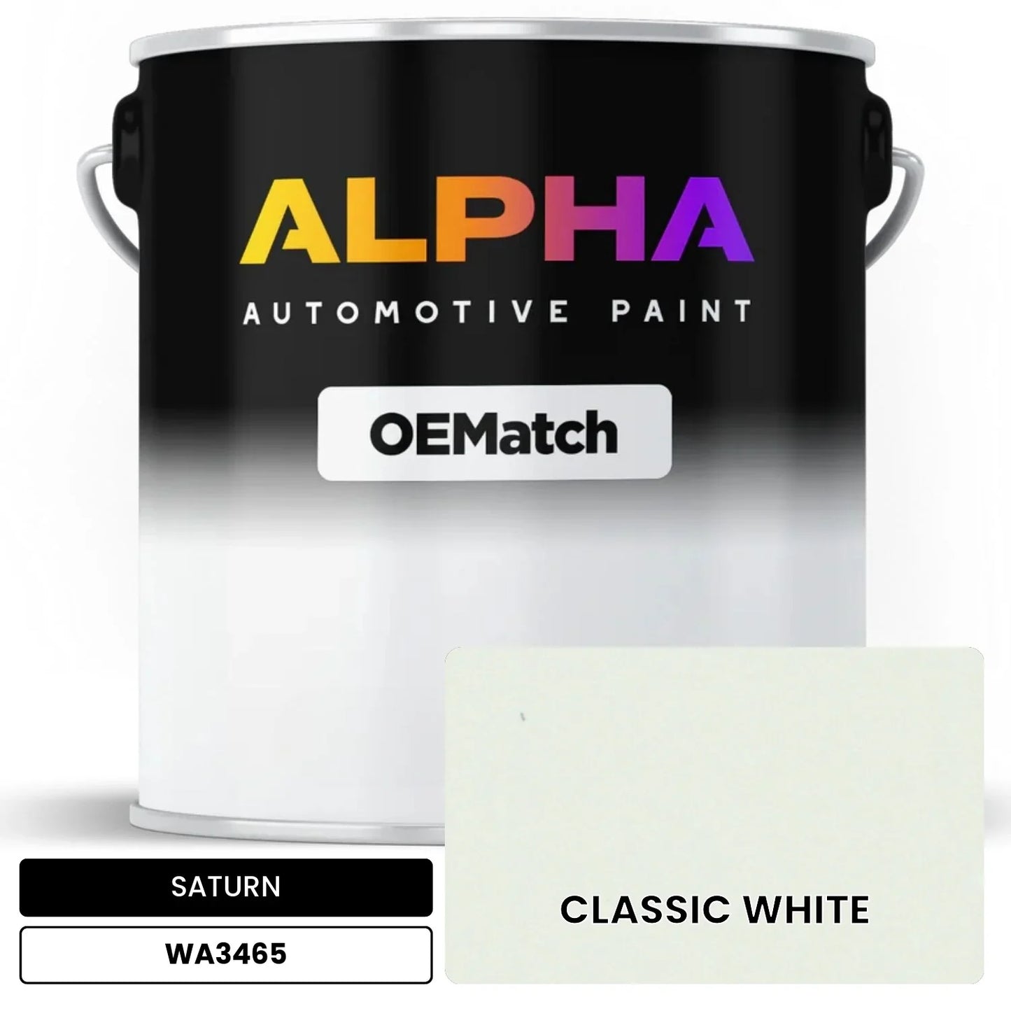 SATURN CLASSIC WHITE WA3465 OEMatch Basecoat