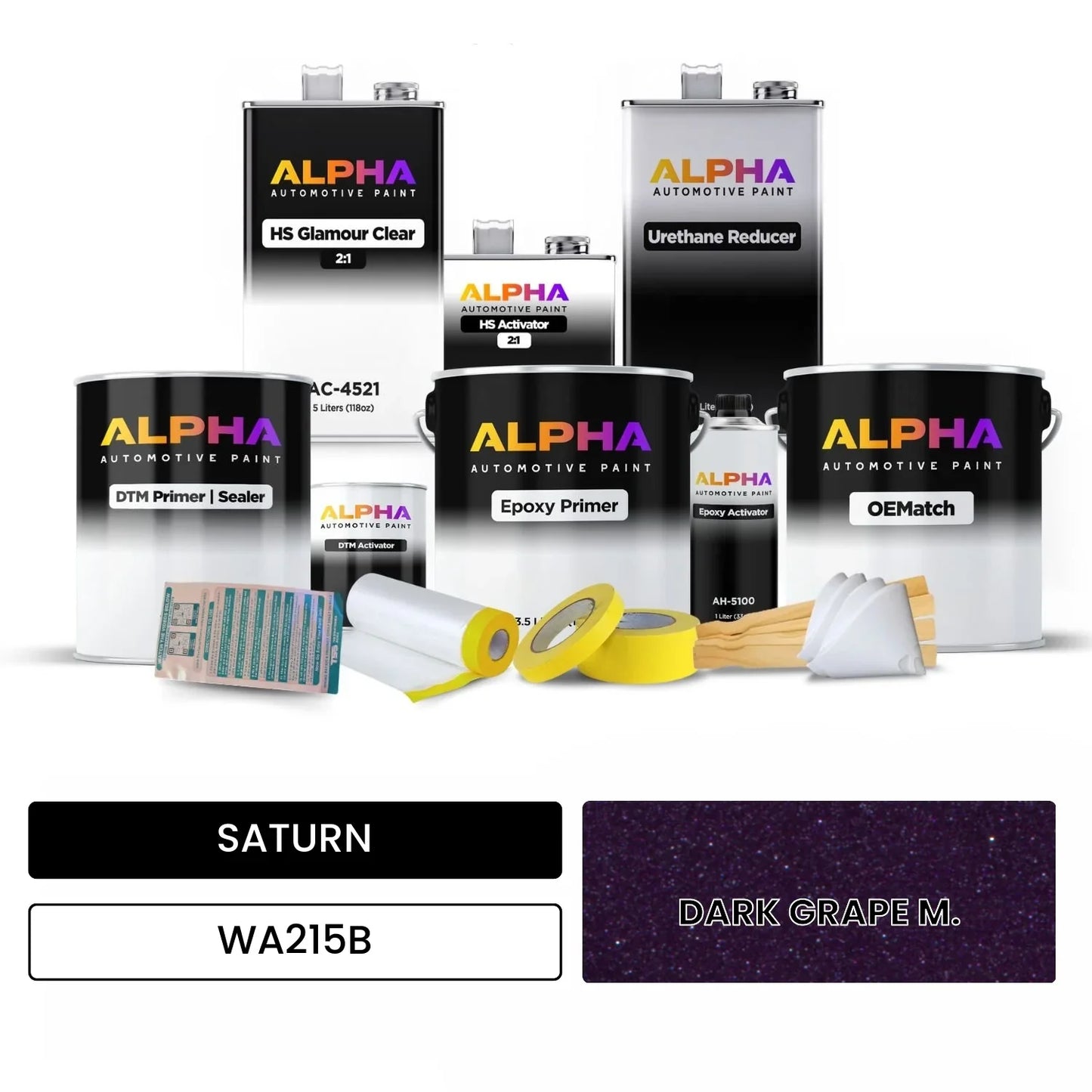 SATURN DARK GRAPE M. WA215B OEMatch Vehicle Paint Kit
