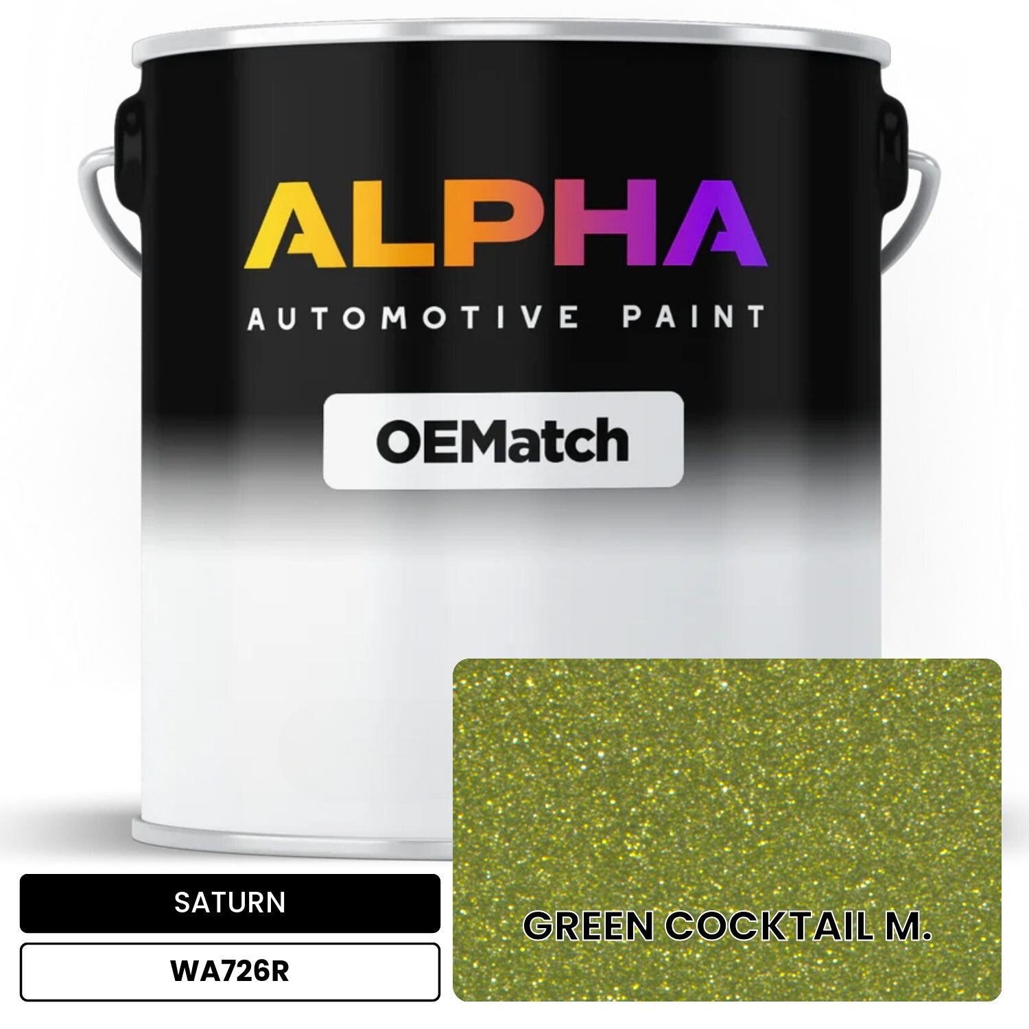 SATURN GREEN COCKTAIL M. WA726R OEMatch Basecoat