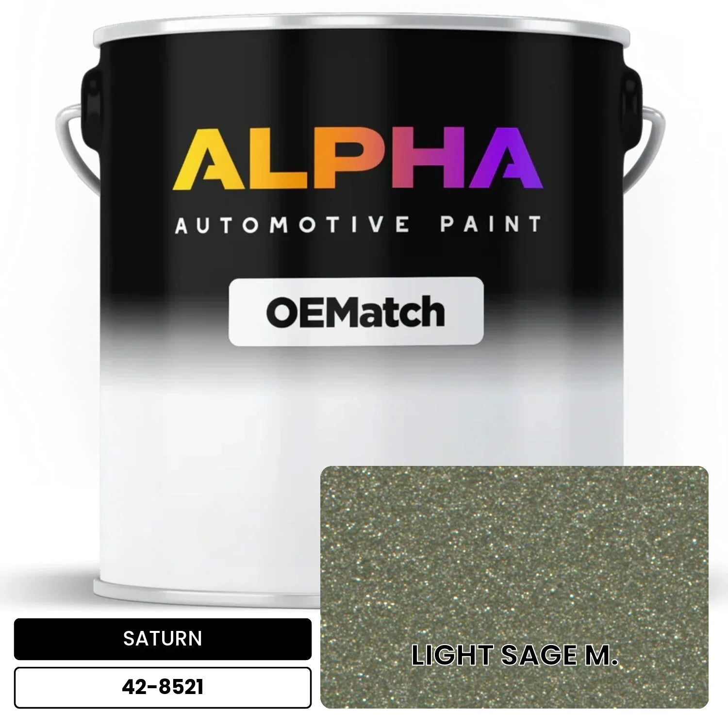 SATURN LIGHT SAGE M. 42-8521 OEMatch Basecoat