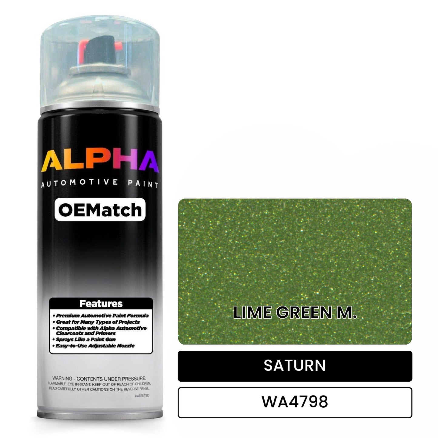 SATURN LIME GREEN M. WA4798 OEMatch Spraycan