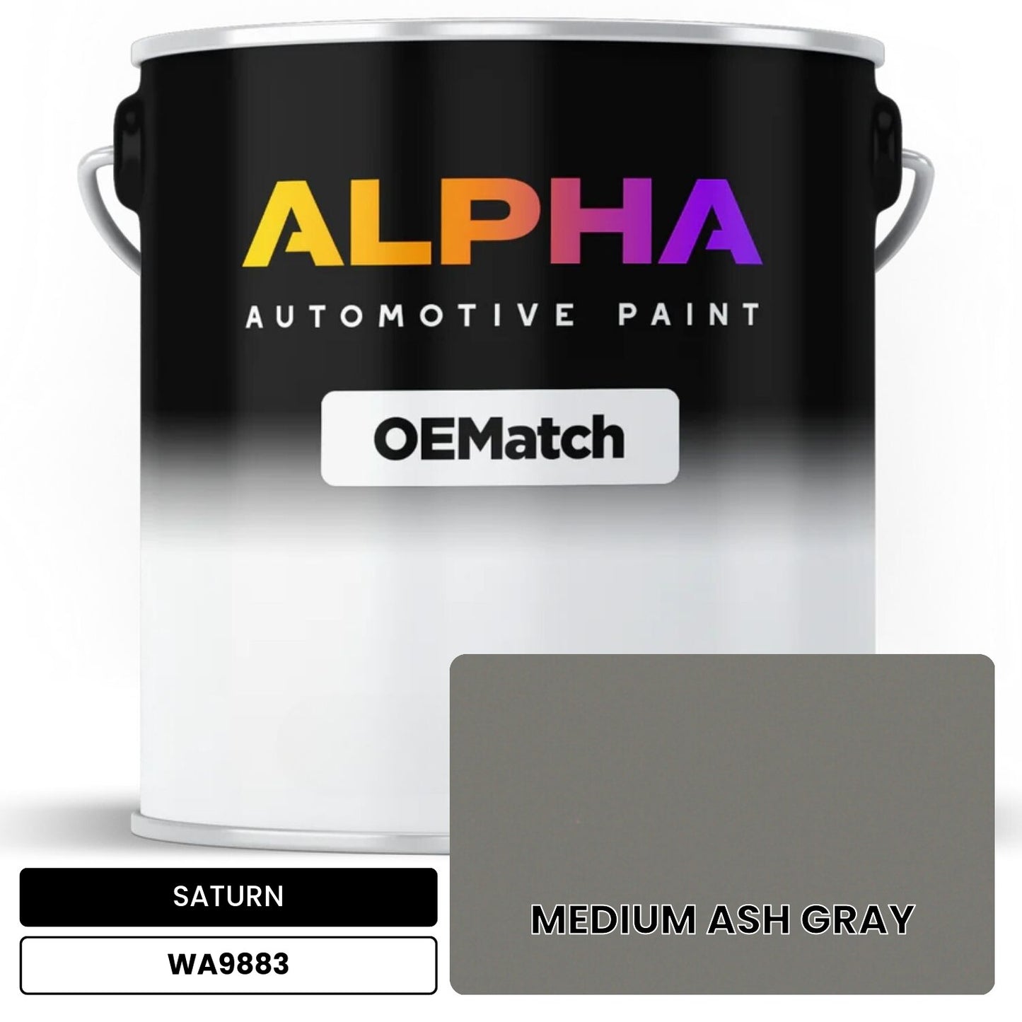 SATURN MEDIUM ASH GRAY WA9883 OEMatch Basecoat