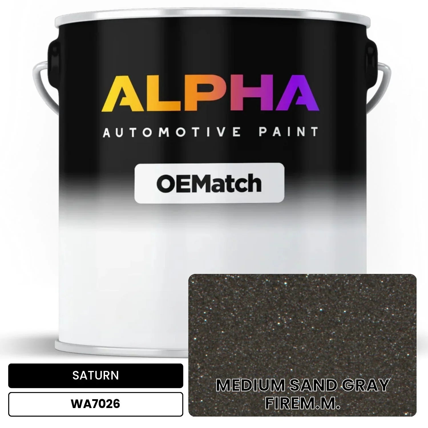 SATURN MEDIUM SAND GRAY FIREM.M. WA7026 OEMatch Basecoat