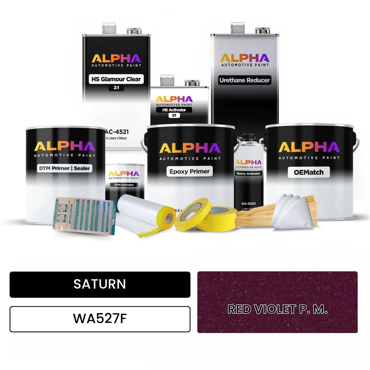 SATURN RED VIOLET P. M. WA527F OEMatch Vehicle Paint Kit