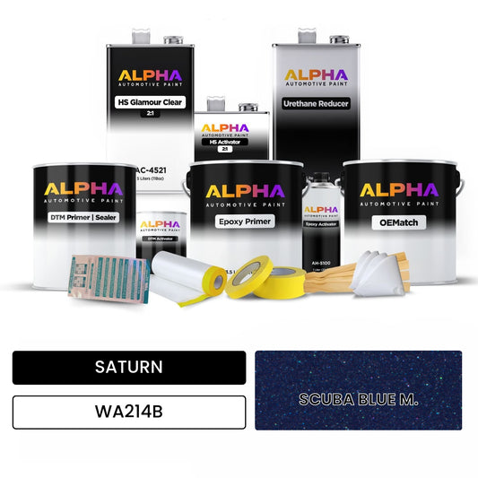 SATURN SCUBA BLUE M. WA214B OEMatch Vehicle Paint Kit