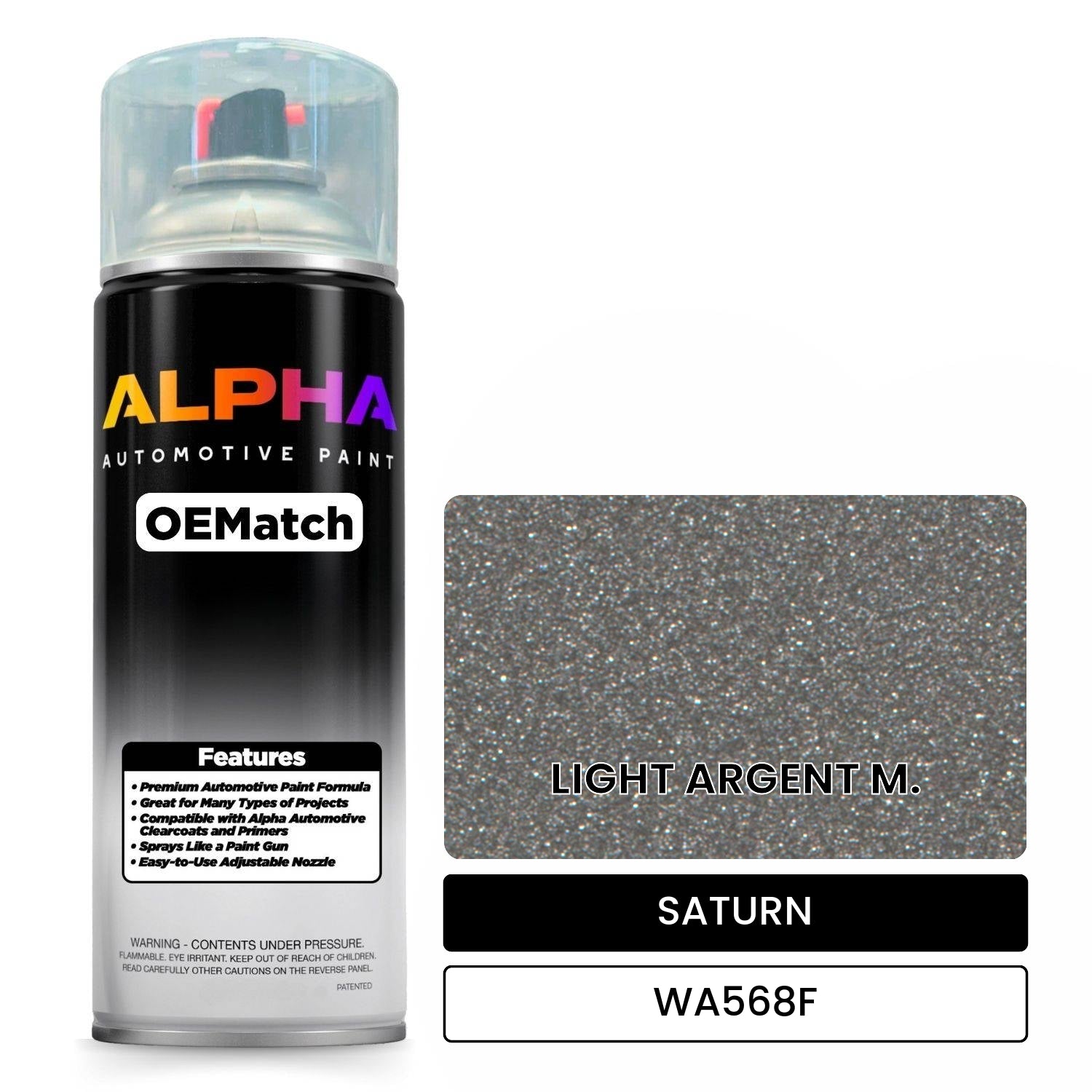 SATURN LIGHT ARGENT M. WA568F OEMatch Spraycan